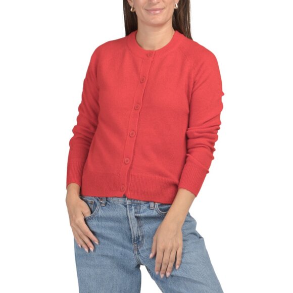 CALVIN KLEIN JEANS Adrenaline Rush Wool Blend Stitch Trim Long Sleeve Cardigan - Picture 1 of 2